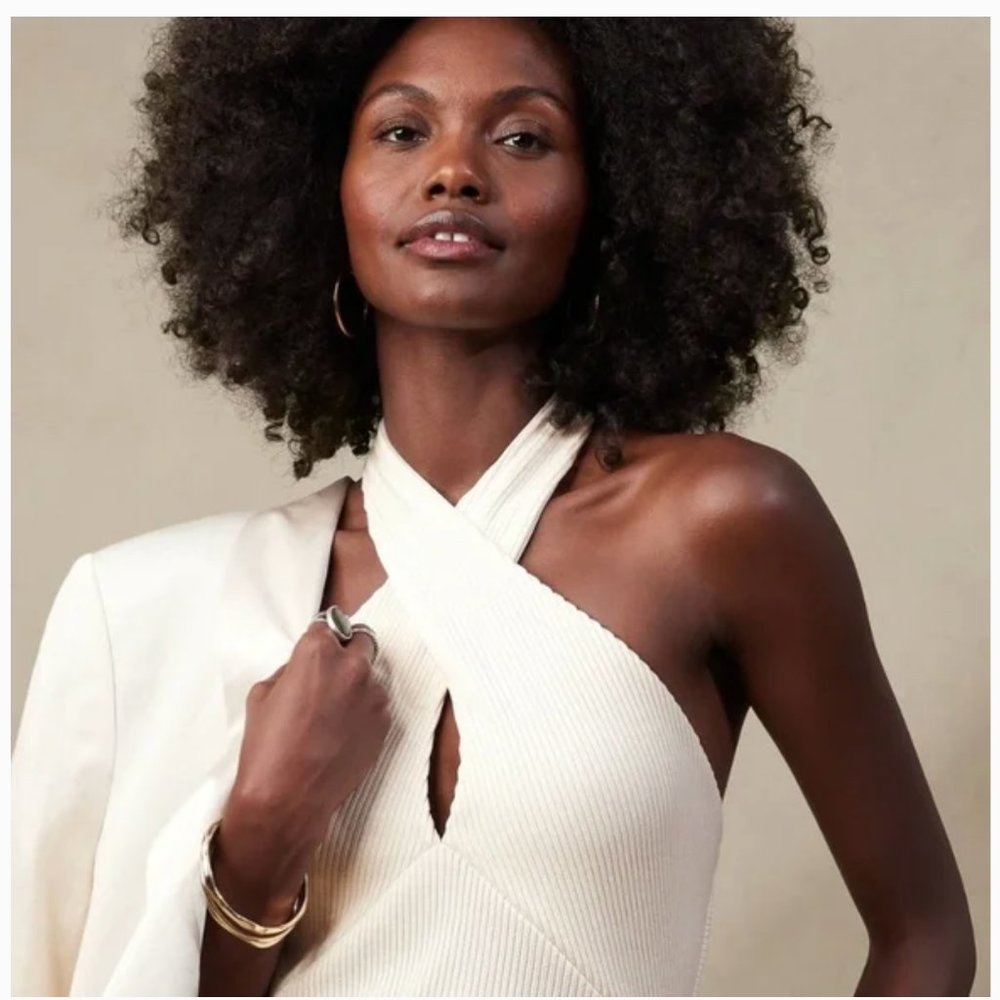 Banana Republic cross-halter tank top